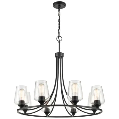 Millennium Lighting Ashford 32" Wide Matte Black 8-light Chandelier
