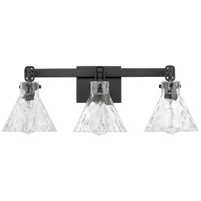 Millennium Lighting Barlon 25 1/2" Wide Matte Black 3-light Vanity Bath Light