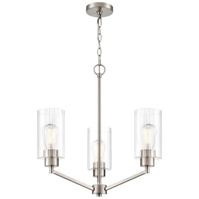 Millennium Lighting Beverlly 21" Wide 3-light Chandelier In Brushed Nickel
