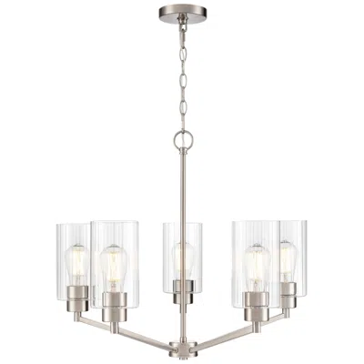 Millennium Lighting Beverlly 26" Wide 5-light Chandelier In Brushed Nickel