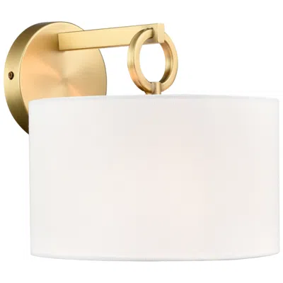 Millennium Lighting Braxstan 9 1/2" High Brass And Linen Wall Sconce