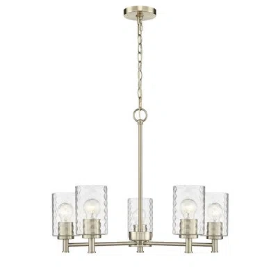 Millennium Lighting Charis 5 - Light Shaded Classic/traditional Chandelier In Modern Gold