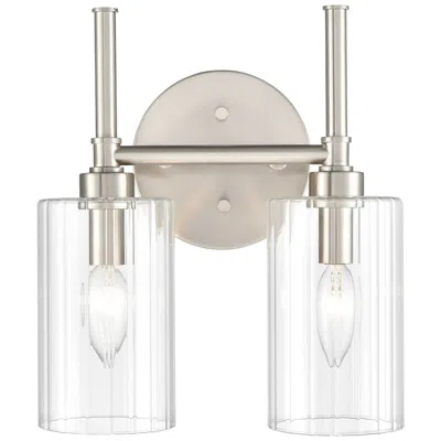 Millennium Lighting Chastine 2 Light Vanity Fixture In Brushed Nickel