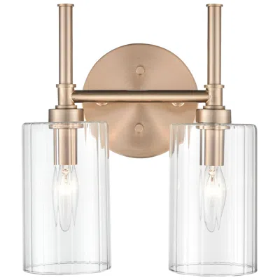 Millennium Lighting Chastine 2 Light Vanity Fixture In Modern Gold