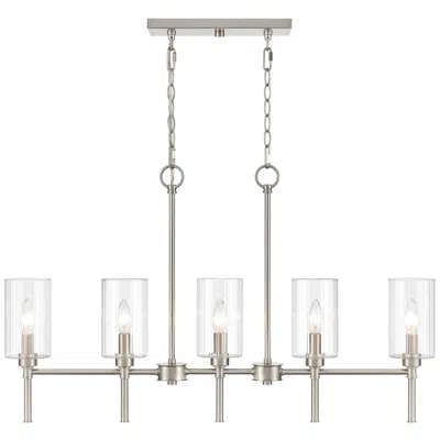 Millennium Lighting Chastine 5 Light Chandelier Fixture In Brushed Nickel