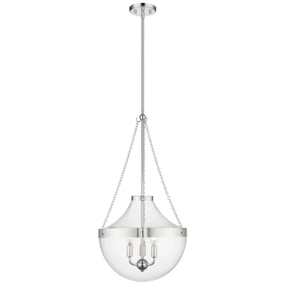 Millennium Lighting Clarra 3-light Pendant In Polished Nickel