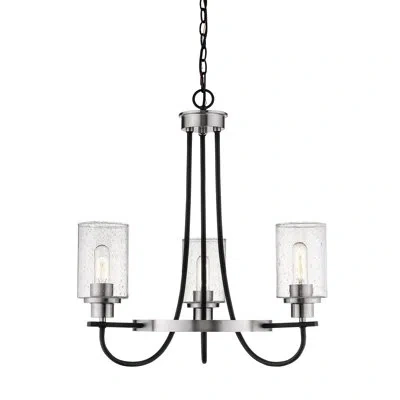 Millennium Lighting Clifton 3-light Shaded Wagon Wheel Chandelier