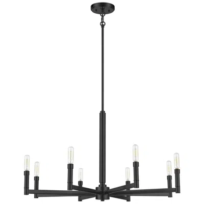 Millennium Lighting Daxley 31 1/4" Wide Matte Black 8-light Chandelier