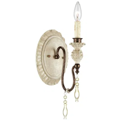 Millennium Lighting Denise 1-light Indoor Wall Sconce In White/bronze