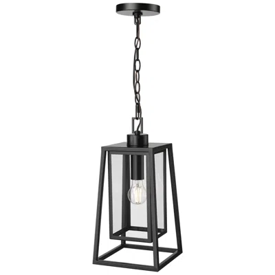 Millennium Lighting Denzell 8.25" Wide 1-light Outdoor Hanging Lantern In Powder Coated Black