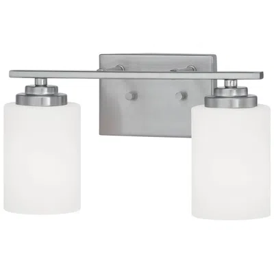 Millennium Lighting Durham 2 Light Vanity Fixture In Satin Nickel