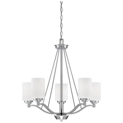Millennium Lighting Durham 25" Wide Satin Nickel 5-light Chandelier
