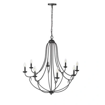 Millennium Lighting Eisley 36" Wide Dimmable Classic / Traditional Chandelier In Matte Black