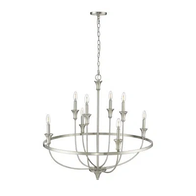 Millennium Lighting Emery 8 - Light 34" Wide Chandelier In Brushed Nickel