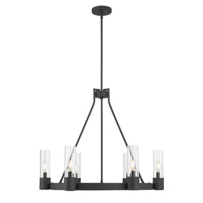 Millennium Lighting Evandrel 29" Wide 6-light Chandelier In Matte Black