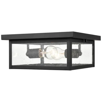 Millennium Lighting Evanton 12" Wide Powder-coated Black Outdoor Ceiling Light