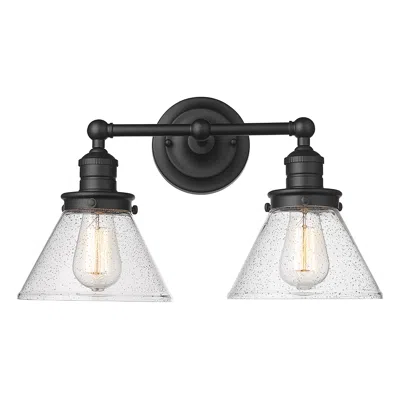 Millennium Lighting Eyden 2 Light Vanity Fixture In Matte Black