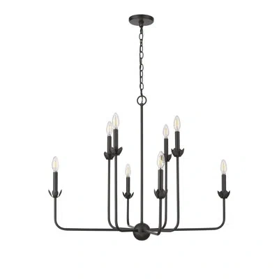 Millennium Lighting Freesia 8 - Light 33.625" Wide Dimmable Chandelier In Matte Black