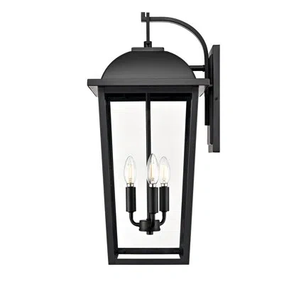 Millennium Lighting Houston 24" High 3-light Outdoor Wall Lantern - Powder Coated Black In Matte Black