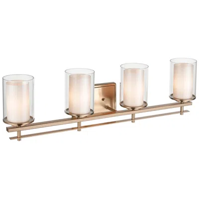 Millennium Lighting Huderson 31" Wide Modern Gold 4-light Vanity Bath Light In Neutral