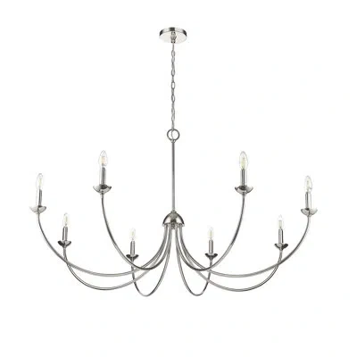 Millennium Lighting Huxley 8 - Light 52" Wide Chandelier In Polished Nickel
