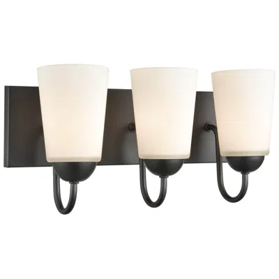 Millennium Lighting Ivey Lake 3 Light Vanity Fixture In Matte Black