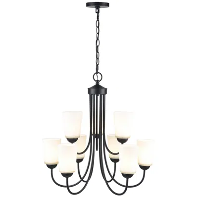 Millennium Lighting Ivey Lake 9 Light Chandelier In Matte Black