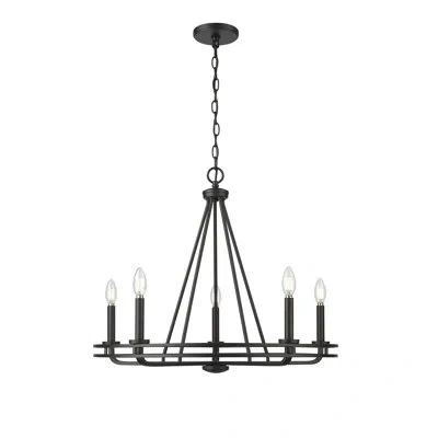 Millennium Lighting Jody 26.5" Wide 5-light Chandelier - Matte Black