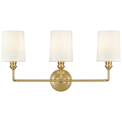Millennium Lighting Leena 3-light Vanity Light In Vintage Brass