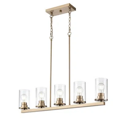 Millennium Lighting Lieberman 35" Wide 5-light Island - Modern Gold
