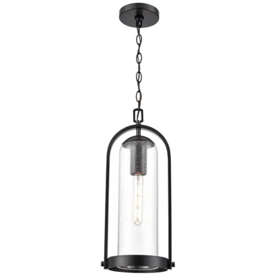 Millennium Lighting Luxio 8.25" Wide 1-light Outdoor Hanging Lantern In Powder Coated Black