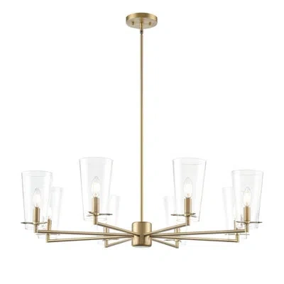 Millennium Lighting Maccan 38.75" Wide 8-light Chandelier - Vintage Brass