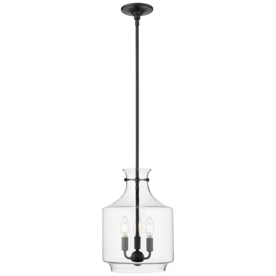 Millennium Lighting Mahannah 3-light Pendant In Matte Black