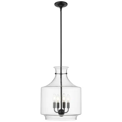 Millennium Lighting Mahannah 4-light Pendant In Matte Black