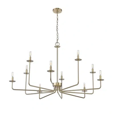 Millennium Lighting Marceline 10 - Light 48" Wide Dimmable Classic / Traditional Chandelier In Modern Gold