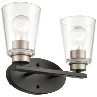Millennium Lighting Millennium 2-light 16" Matte Black/satin Nickel Vanity Light