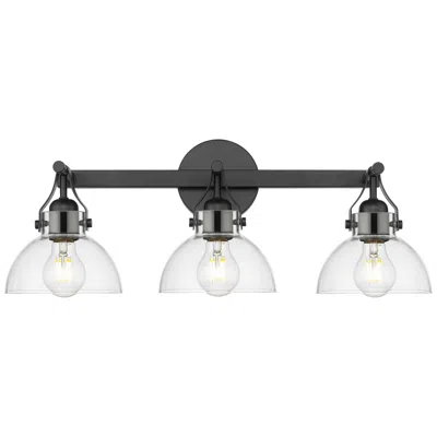 Millennium Lighting Millennium 3-light 23" Matte Black Vanity Light With Glass Shade