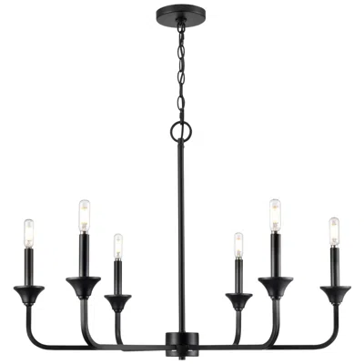 Millennium Lighting Millennium Herring 6-light 32" Matte Black Chandelier