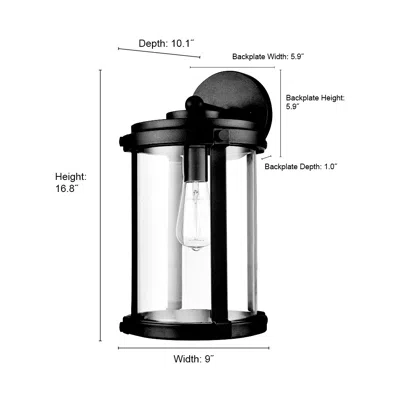 Millennium Lighting Millennium  Outdoor Wall Sconce Textured Black