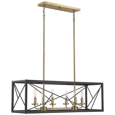 Millennium Lighting Millennium Surrey Chandelier Ceiling Light Matte Black / Vintage Brass