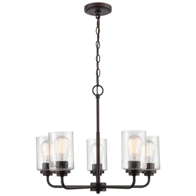Millennium Lighting Moven 23" Wide Rubbed Bronze 5-light Chandelier