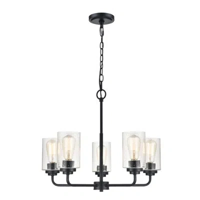 Millennium Lighting Moven 5 - Light Unique Modern Linear Chandelier In Matte Black
