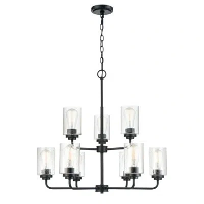 Millennium Lighting Moven 9 - Light Unique Tiered Chandelier In Matte Black