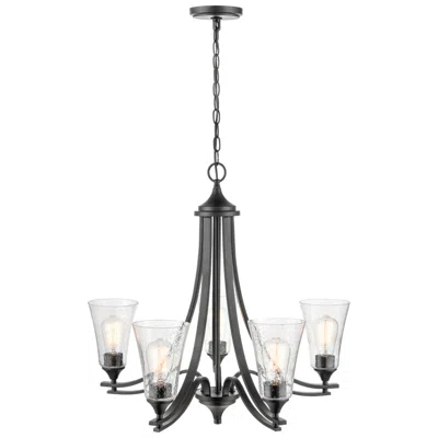 Millennium Lighting Natalie 5 Light Chandelier Fixture In Matte Black
