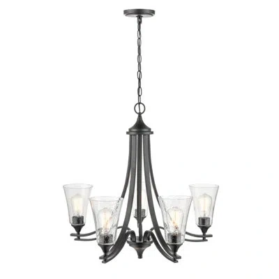 Millennium Lighting Natalie 5 - Light Shaded Traditional Chandelier In Matte Black