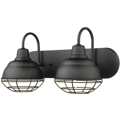 Millennium Lighting Neo-industrial 2 Light Vanity Fixture In Matte Black