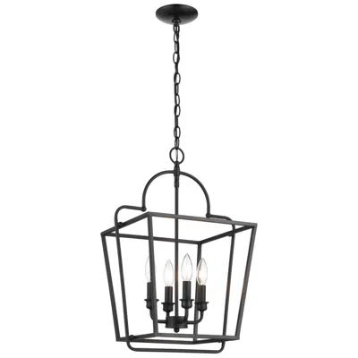 Millennium Lighting Normandy 15" Wide Black 4-light Pendant