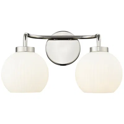 Millennium Lighting Oprah 8 1/2" High Polished Nickel 2-light Wall Sconce