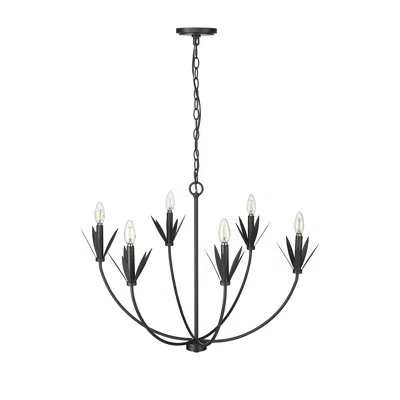 Millennium Lighting Primrose 6 - Light 30.5" Wide Candle Style Novelty Chandelier In Matte Black
