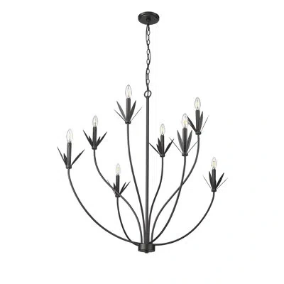 Millennium Lighting Primrose 8 - Light 40.5" Wide Dimmable Classic / Traditional Chandelier In Matte Black